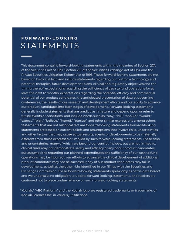 Kodiak 2018 Annual Report - Page 6