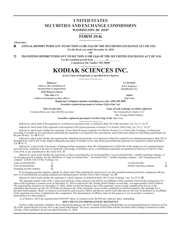 Kodiak 2018 Annual Report - Page 7