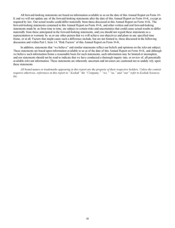 Kodiak 2018 Annual Report - Page 11