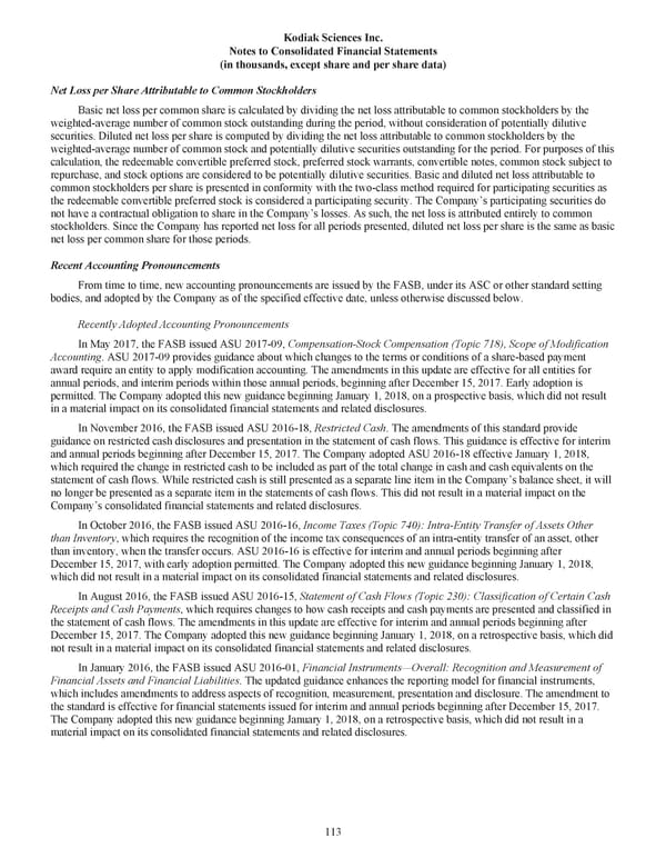 Kodiak 2018 Annual Report - Page 125