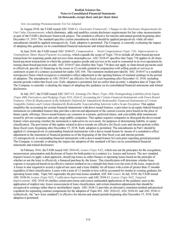 Kodiak 2018 Annual Report - Page 126