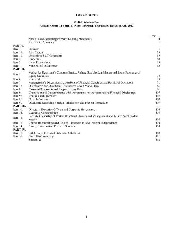 Kodiak Ophthalmology Medicines Company 2022 Annual Report - Page 8