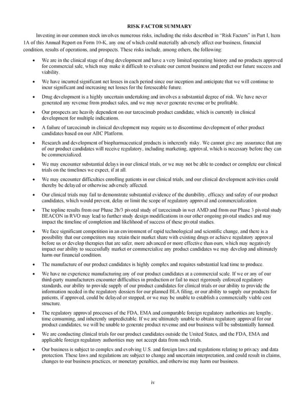 Kodiak Ophthalmology Medicines Company 2022 Annual Report - Page 11