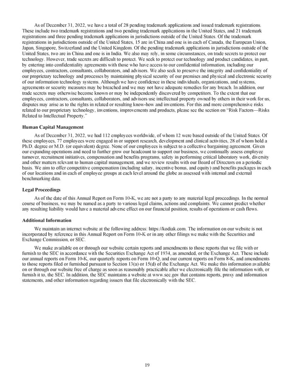 Kodiak Ophthalmology Medicines Company 2022 Annual Report - Page 32