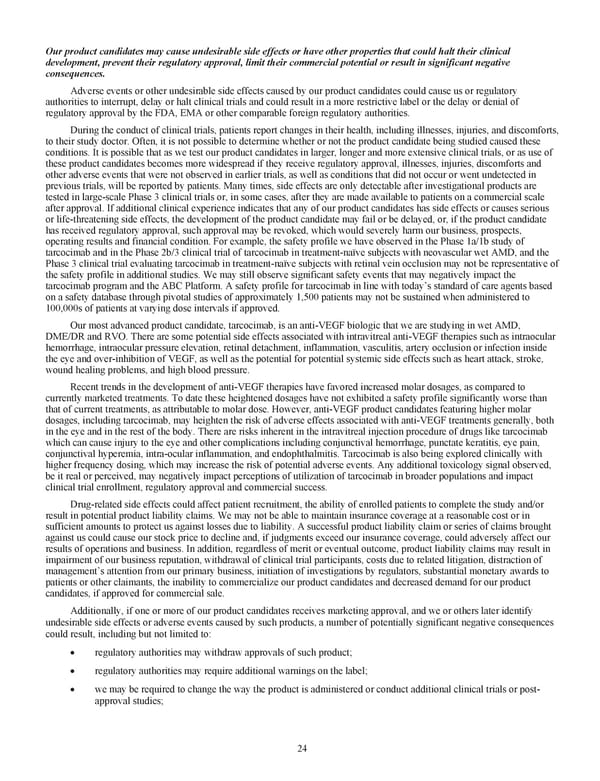 Kodiak Ophthalmology Medicines Company 2022 Annual Report - Page 37