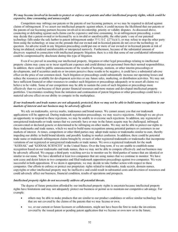 Kodiak Ophthalmology Medicines Company 2022 Annual Report - Page 65