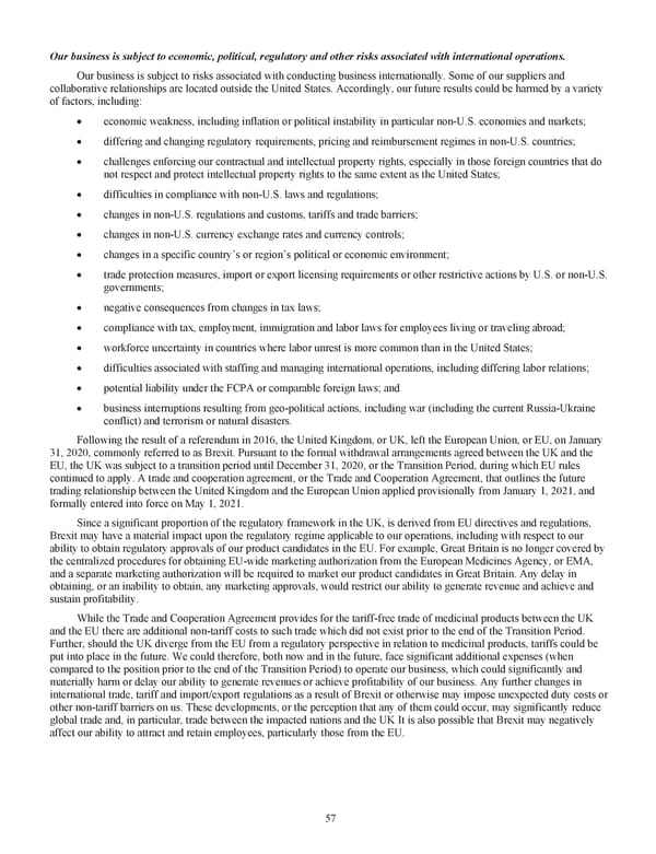 Kodiak Ophthalmology Medicines Company 2022 Annual Report - Page 70