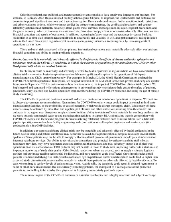 Kodiak Ophthalmology Medicines Company 2022 Annual Report - Page 71