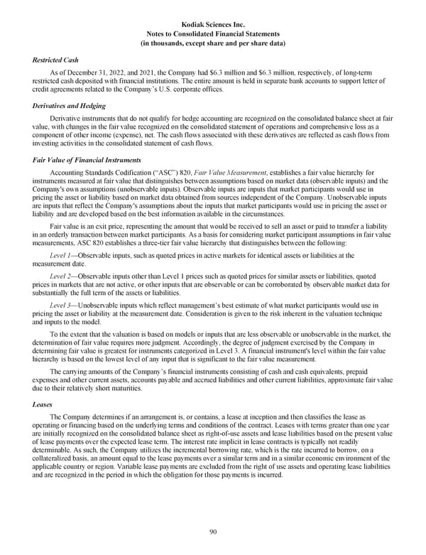 Kodiak Ophthalmology Medicines Company 2022 Annual Report - Page 103