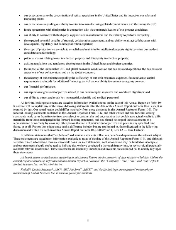 Kodiak Sciences 2024 Annual Report - Page 10