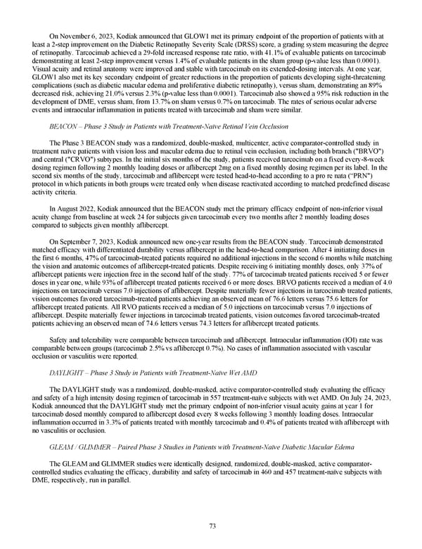 Kodiak Sciences 2024 Annual Report - Page 85