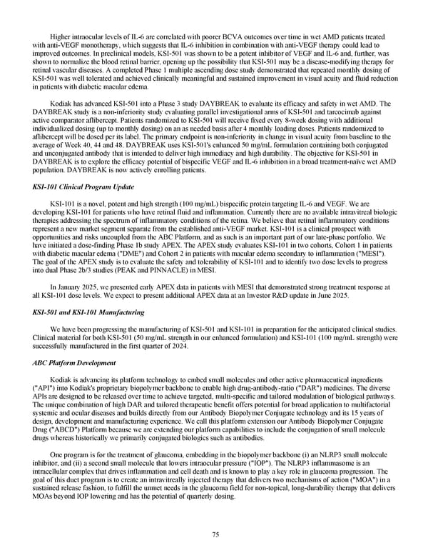 Kodiak Sciences 2024 Annual Report - Page 87