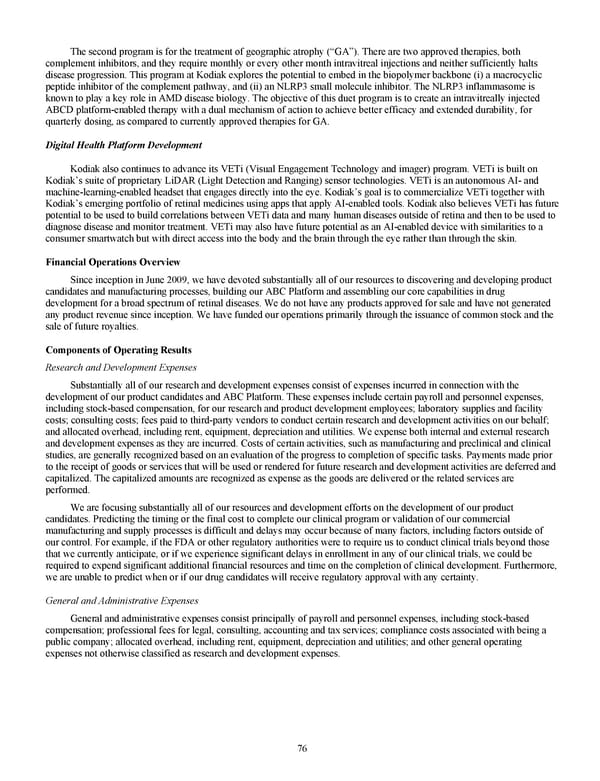 Kodiak Sciences 2024 Annual Report - Page 88