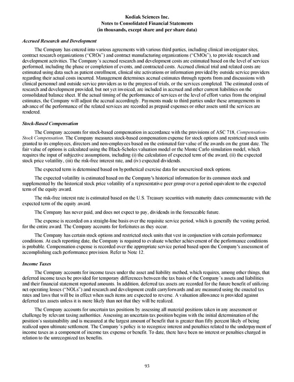 Kodiak Sciences 2024 Annual Report - Page 105