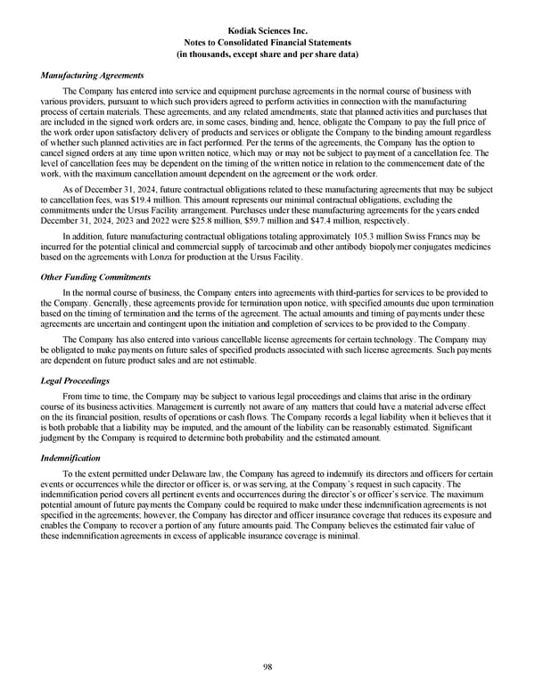 Kodiak Sciences 2024 Annual Report - Page 110