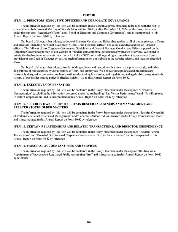 Kodiak Sciences 2024 Annual Report - Page 120