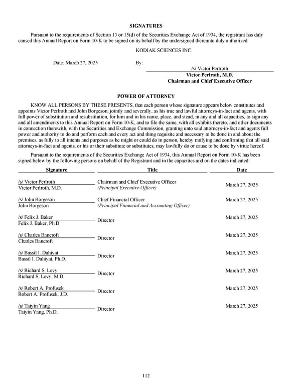 Kodiak Sciences 2024 Annual Report - Page 124