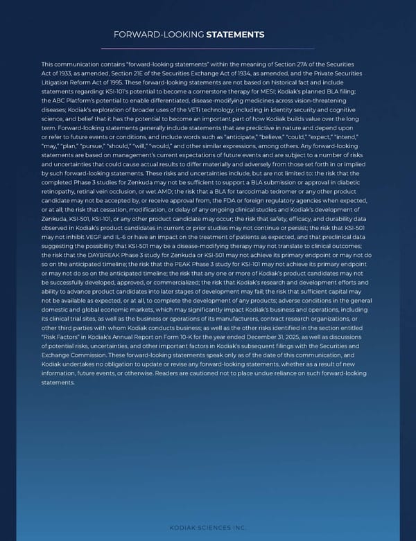 Kodiak Vision Sciences: Annual Report 2025 - Page 5
