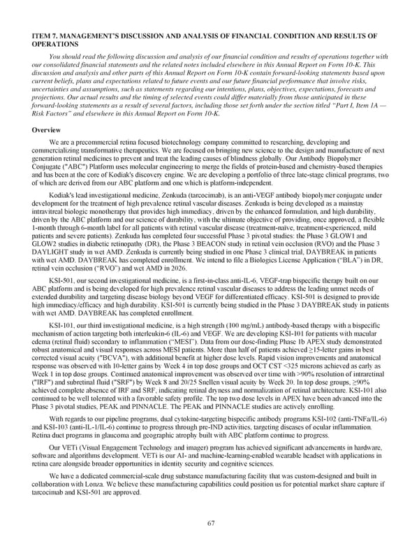 Kodiak Vision Sciences: Annual Report 2025 - Page 79