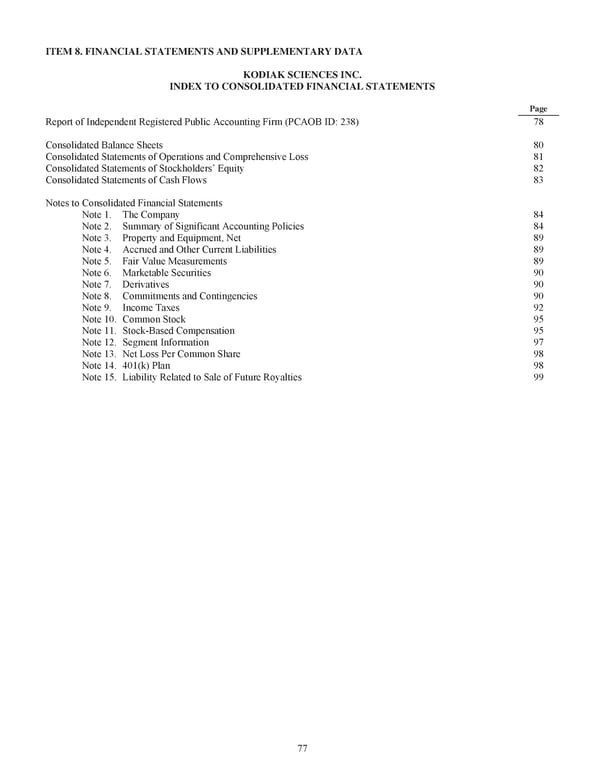 Kodiak Vision Sciences: Annual Report 2025 - Page 89