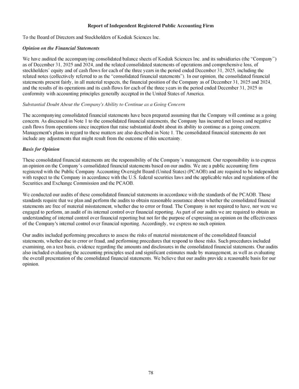 Kodiak Vision Sciences: Annual Report 2025 - Page 90