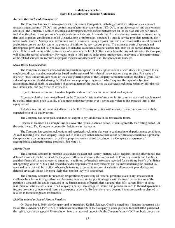 Kodiak Vision Sciences: Annual Report 2025 - Page 99