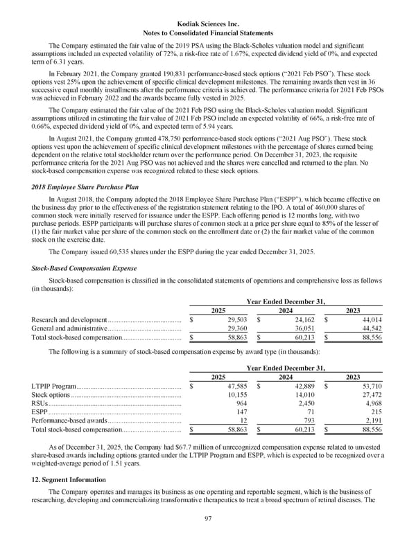 Kodiak Vision Sciences: Annual Report 2025 - Page 109